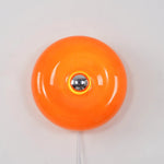 Cargar imagen en el visor de la Galería, Amber Glass Ring LED Plug-In Wall Lamp