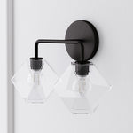 Load image into Gallery viewer, Talvior Faceted Glass Wall Sconce – Modern Style Bathroom or Hallway Accent Light