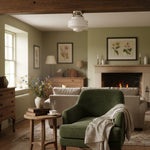 Load image into Gallery viewer, Geotower Glass Deco Globe Flush Mount – Ribbed Glass Ceiling Light for Interior Spaces