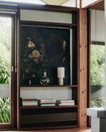 Cargar imagen en el visor de la Galería, Lámpara de mesa octogonal de piedra travertino M17