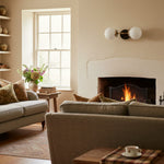 Cargar imagen en el visor de la Galería, Aplique de pared para baño de estilo moderno de mediados de siglo Lumio Globe Opal Glass