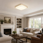 Cargar imagen en el visor de la Galería, Travertine Fabric Flush Mount Ceiling Light
