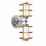 Bild in Gallery-Viewer laden, Vertical Cylinder Amber Acrylic Chrome wall lamp SKU image