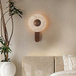 Load image into Gallery viewer, Yellow Travertine Wood Wall Lamp M10