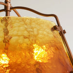Cargar imagen en el visor de la Galería, Illuminated amber glass texture close-up