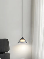 Load image into Gallery viewer, Cone Glass Pendant Light – Modern Conical Design for Kitchen & Dining Spaces