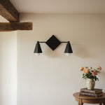 Cargar imagen en el visor de la Galería, Lámpara de tocador geométrica Ornato Luxe - Iluminación de baño Art Déco de latón macizo