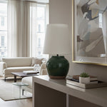 Bild in Gallery-Viewer laden, Ceruna Moderne Keramik-Nachttischlampe mit Lampenschirm aus Leinenstoff – Elegante Beleuchtung für Schlafzimmer und Wohnzimmer