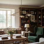 Cargar imagen en el visor de la Galería, Lámpara de araña Curva Metal de arco de metal sólido – Lámpara colgante de estilo industrial-moderno para comedor