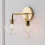 Load image into Gallery viewer, Talvior Faceted Glass Wall Sconce – Modern Style Bathroom or Hallway Accent Light
