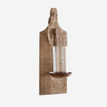Cargar imagen en el visor de la Galería, Rustic wooden wall sconce candle holder style
