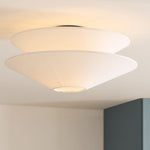 Load image into Gallery viewer, Solivara Fabric Linen Shade Flushmount Ceiling Lamp – Ideal for Bedrooms and Hallways