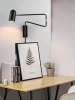 Load image into Gallery viewer, Adjustable Arm Plug In Wall Lamp