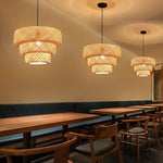Load image into Gallery viewer, Boho Bamboo Pendant Light Fixture