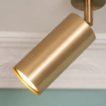 Load image into Gallery viewer, Brushed brass cylindrical spotlight shade detail