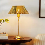 Load image into Gallery viewer, Auriglow Brass Floral Design Perforated Table Lamp – Space Age Inspired