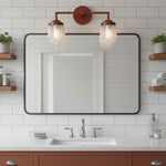 Bild in Gallery-Viewer laden, Tierlux Glass Art Deco Schminklicht – Geometrische Glas-Wandleuchte für moderne Badezimmer