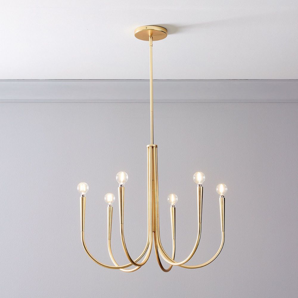Lustre à bras oscillants Borvia - Style champagne vintage à bras multiples