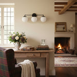 Cargar imagen en el visor de la Galería, Lámpara de tocador LED regulable de cristal Glorica – Lámpara de baño minimalista tipo globo