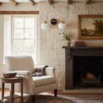 Bild in Gallery-Viewer laden, Opalume Metal Canopy Globe Vanity Sconce — Übergangs-Art-Deco-Wandleuchte