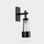 Charger l'image dans la visionneuse de galerie, Vintage black outdoor wall lantern on a light background