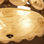 Cargar imagen en el visor de la Galería, Lámpara de araña de discos de cristal de inspiración vintage Verdura para interiores de lujo