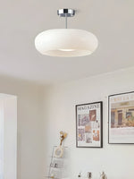Load image into Gallery viewer, Retro Brass Bauhaus Glass Disc Ceiling Lamp