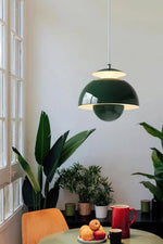 Cargar imagen en el visor de la Galería, Lámpara colgante nórdica de metal con forma de macarrón y capullo de flor LED con apertura superior