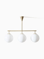 Bild in Gallery-Viewer laden, Ulvara Glas-Kugel Linear Cluster Deckenlampe – Zeitgenössischer Stil für Wohnraum & Kücheninsel