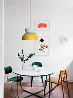 Cargar imagen en el visor de la Galería, Lámpara colgante con pantalla de cuenco de acrílico colorido Macaron