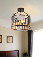 Load image into Gallery viewer, American Retro Industrial Style Iron Birdcage Pendant Lamp