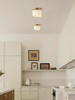 Load image into Gallery viewer, Cerova Porcelain Flush Mount Ceiling Light – Modern Low-Profile Fixture