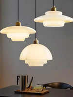 Load image into Gallery viewer, Modern Milk Glass Pendant Light