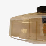 Cargar imagen en el visor de la Galería, Lámpara de techo empotrada de vidrio ondulado multicolor vintage Verdoma - Lámpara de techo decorativa retro para cocina o pasillo