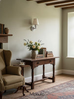 Load image into Gallery viewer, Rowan Drum Shade Wall Sconce – Fabric Sconce Light for Cozy Cottage Lighting