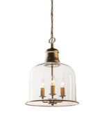 Load image into Gallery viewer, American Vintage Aged Clear Bell Glass Pendant Light