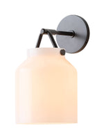 Load image into Gallery viewer, Hanton Minimal Cylinder Henry Wall Sconce - Morandi Glass and Metal Accent