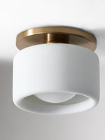 Load image into Gallery viewer, Cerova Porcelain Flush Mount Ceiling Light – Modern Low-Profile Fixture