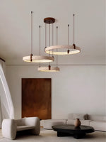 Load image into Gallery viewer, Simple Circular Travertine Pendant Lamp M20