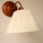 Load image into Gallery viewer, French Vintage Cream Pleated Shade Adjustable Wall Sconce