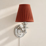 Bild in Gallery-Viewer laden, Rowan No-Wire Pleated Drum Shade Wall Sconce – Plug-In Fabric Wall Light