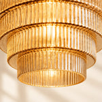 Bild in Gallery-Viewer laden, Ridged Glass Plug-In Pendant Light