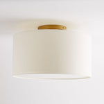 Load image into Gallery viewer, Jelvane Linen Drum Flush Mount - Modern Fabric Bedroom Ceiling Light