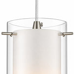 Charger l'image dans la visionneuse de galerie, Modern Double Glass Pendant Light With Chrome Finish