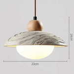 Bild in Gallery-Viewer laden, Wabi-Sabi Stil Travertin Zement Pendelleuchte