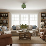 Load image into Gallery viewer, Eloise Flush Mount Milk Glass Ceiling Light – Modern Accent Lighting with Artistic Glass Shade