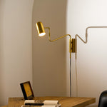 Load image into Gallery viewer, Adjustable Arm Plug In Wall Lamp
