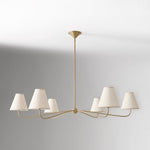 Load image into Gallery viewer, Fibura Linear Fabric Chandelier - Modern Brass Linear Chandelier