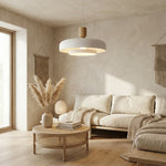 Bild in Gallery-Viewer laden, Oribela geschichtete Holzoberfläche moderne minimalistische hängende Pendelleuchte für Inseln und Foyers