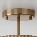 Load image into Gallery viewer, Flutera Fluted Drum Ceiling Light – Farmhouse Textured Flush Mount Lighting for Living and Bedroom